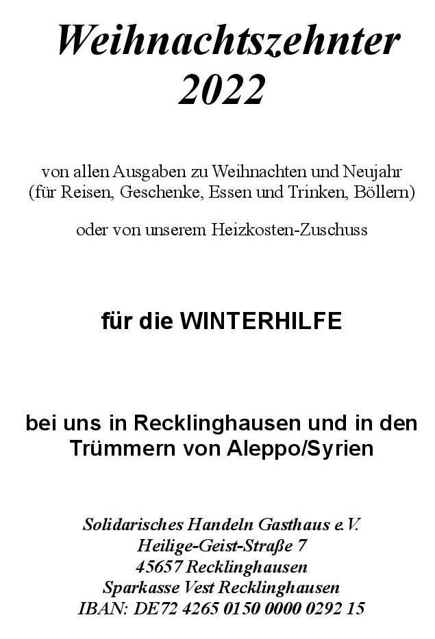 Weihnachtszehnter aa2022